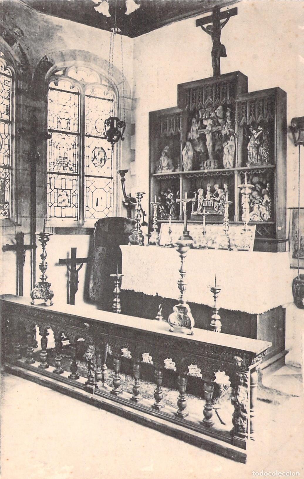 Postales: Postal de Interior de Capilla con Altar y Retablo en Amberes