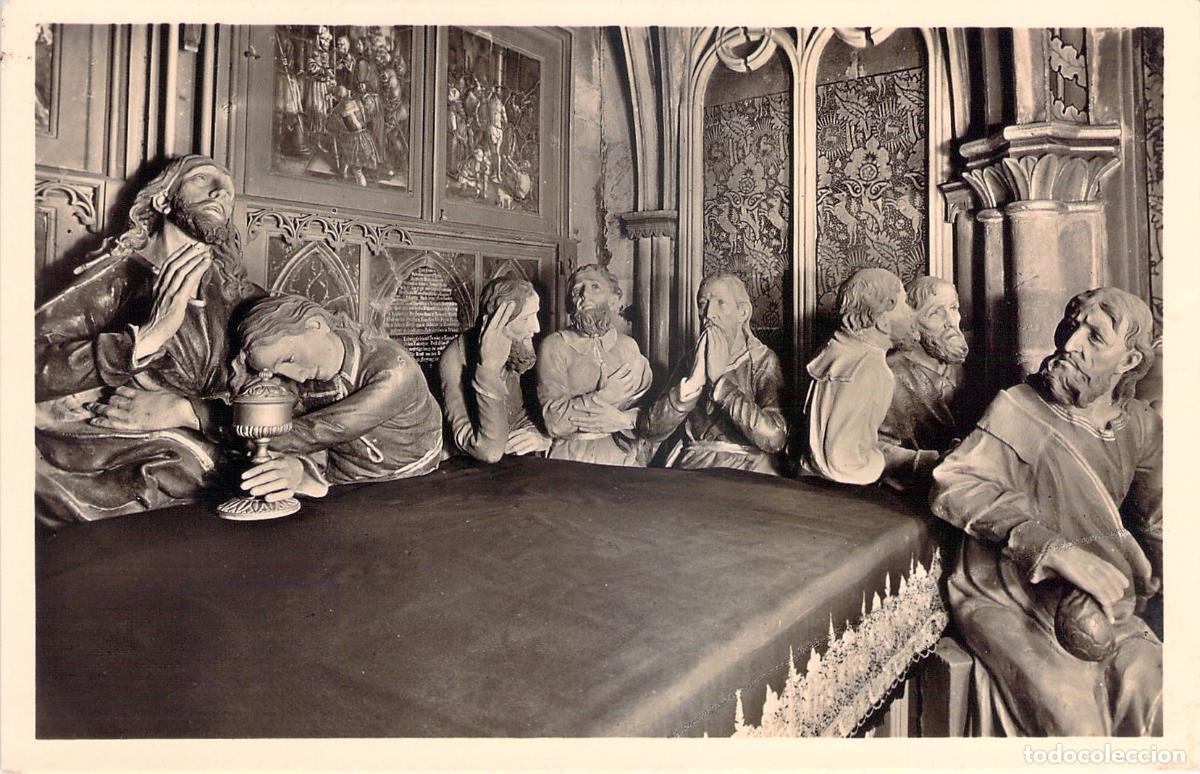 Postales: Postal de la &Uacute;ltima Cena de Xaver Hauser en la Catedral de Friburgo