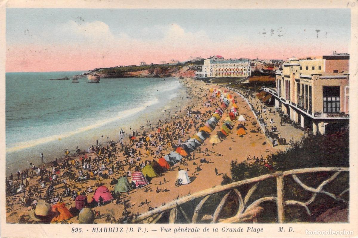 Postkarten: Postal de Biarritz - Vista General de la Grande Plage