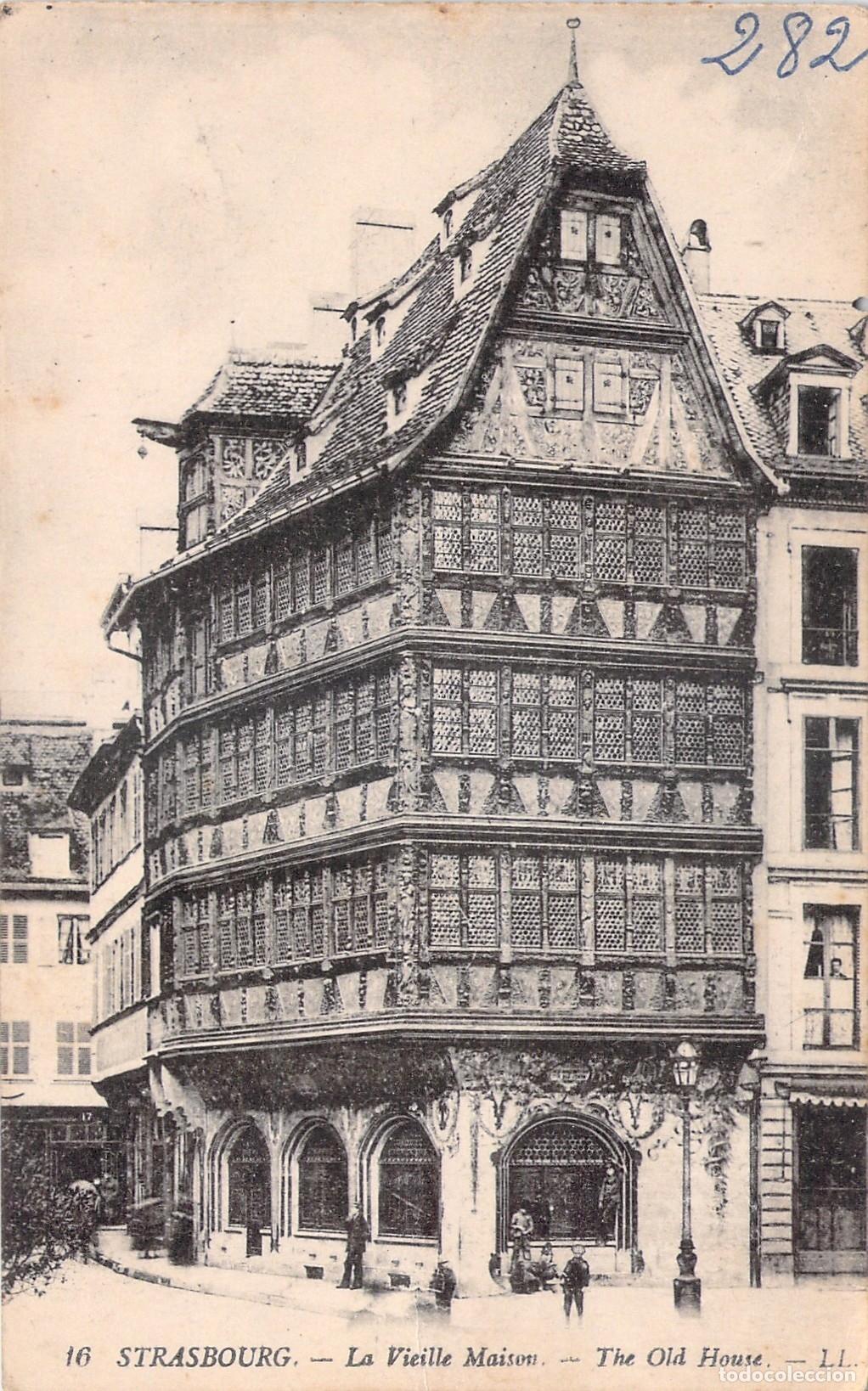 Postkarten: Postal de la Antigua Casa en Estrasburgo, Alsacia, Francia