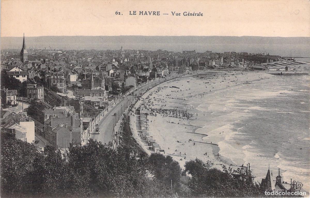 Postkarten: Postal de Le Havre, Francia - Vista General y Playa