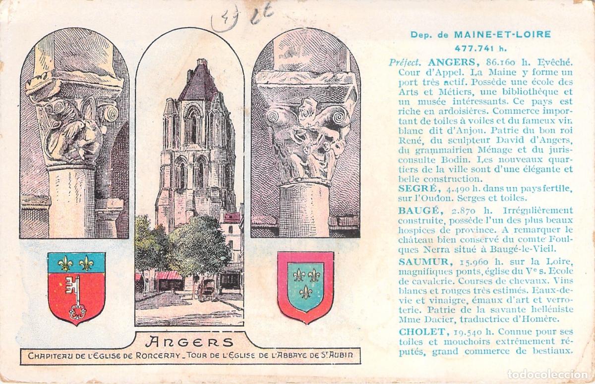 Postales: Postal de Angers Francia Publicidad Pastillas Valda Arquitectura