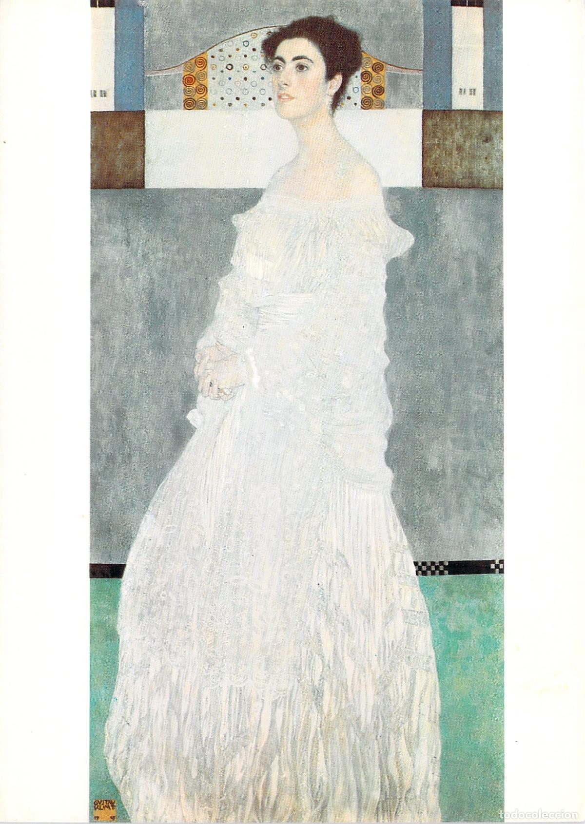 Postales: Postal Art&iacute;stica Retrato de Margarethe Stonborough-Wittgenstein Gustav Klimt