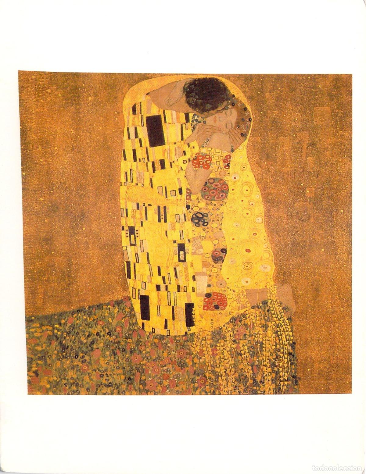 Postales: Postal de Arte El Beso de Gustav Klimt Modernismo Austriaco