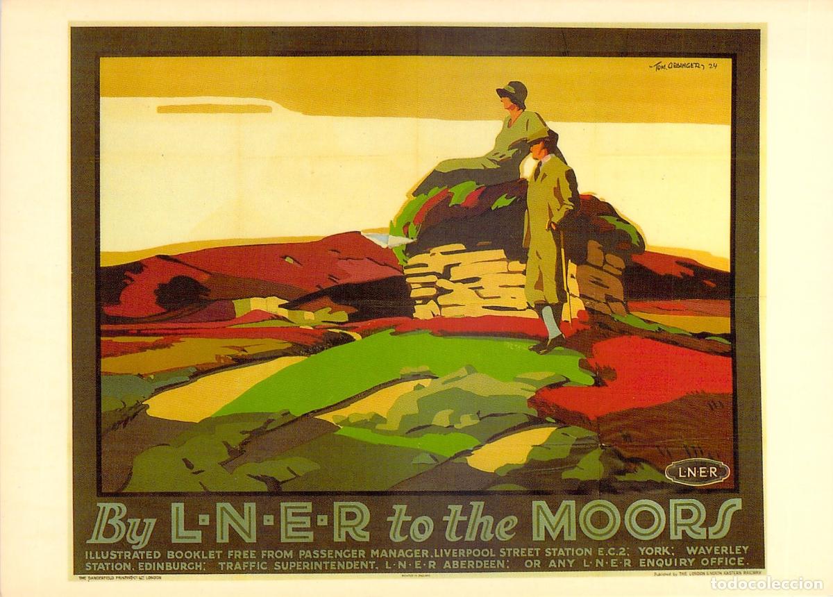 Postales: Postal de Ferrocarril LNER to the Moors por Tom Grainger