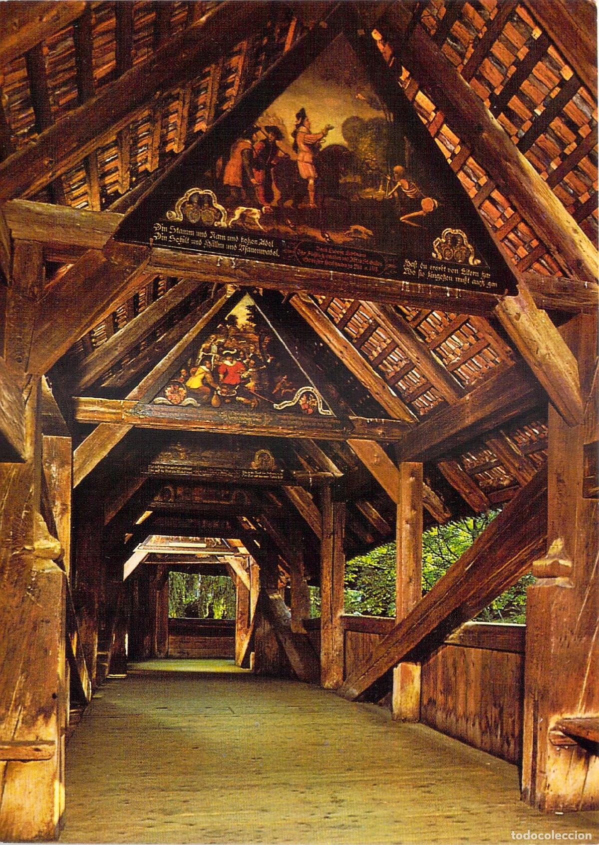 Postales: Postal de Lucerna: Interior del Puente Spreuer y Danza de la Muerte