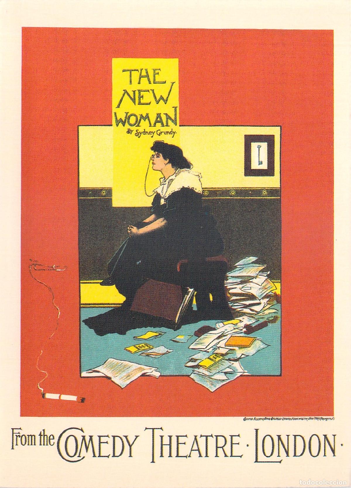 Postales: Postal de Arte Teatro London The New Woman Albert George Morrow