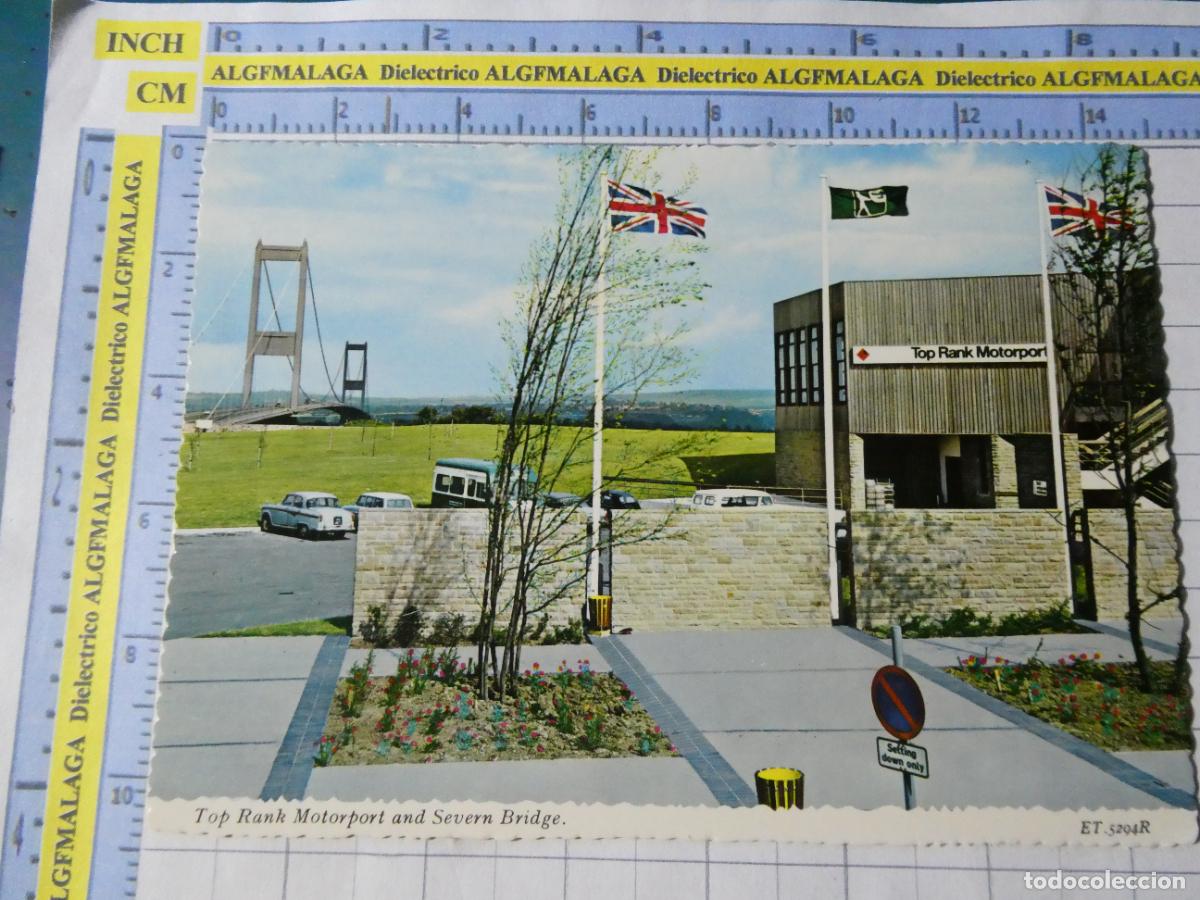 Postales: POSTAL DE REINO UNIDO GRAN BRETA&Ntilde;A. TOP RANK MOTORPORT AND SEVERN BRIDGE PUENTE INGLATERRA. 2240