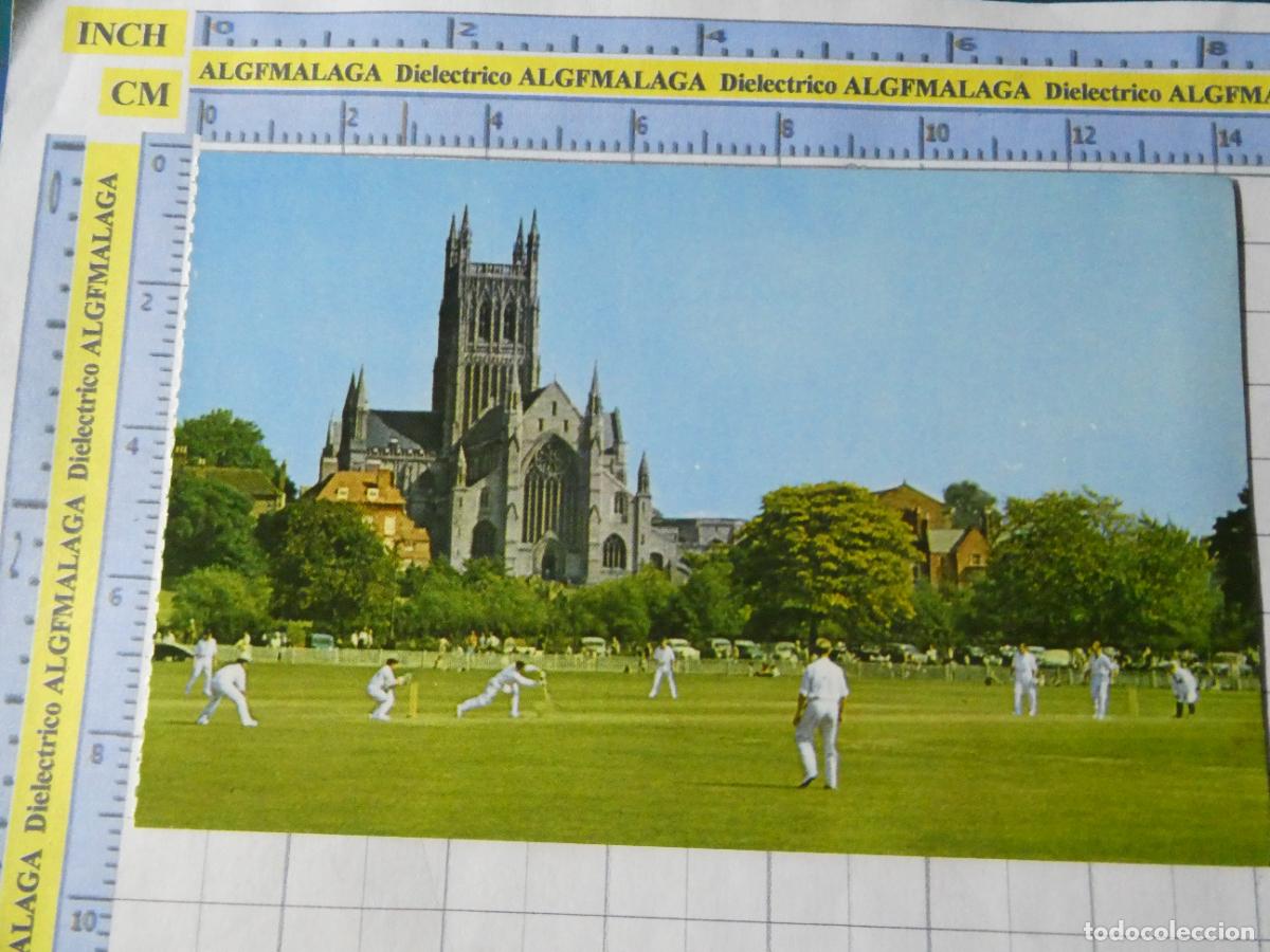 Postales: POSTAL DE REINO UNIDO GRAN BRETA&Ntilde;A. INGLATERRA WORCESTER CATHEDRAL PARTIDO DE CRICKET. 2244