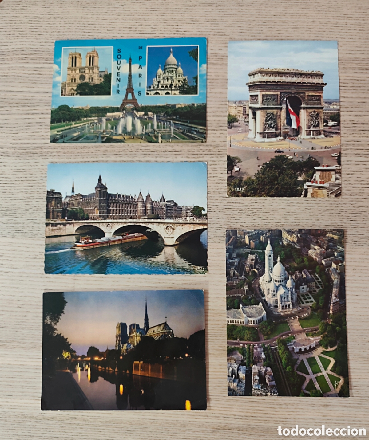 Postales: Paris. Lote postales vintage. Nuevas y escritas