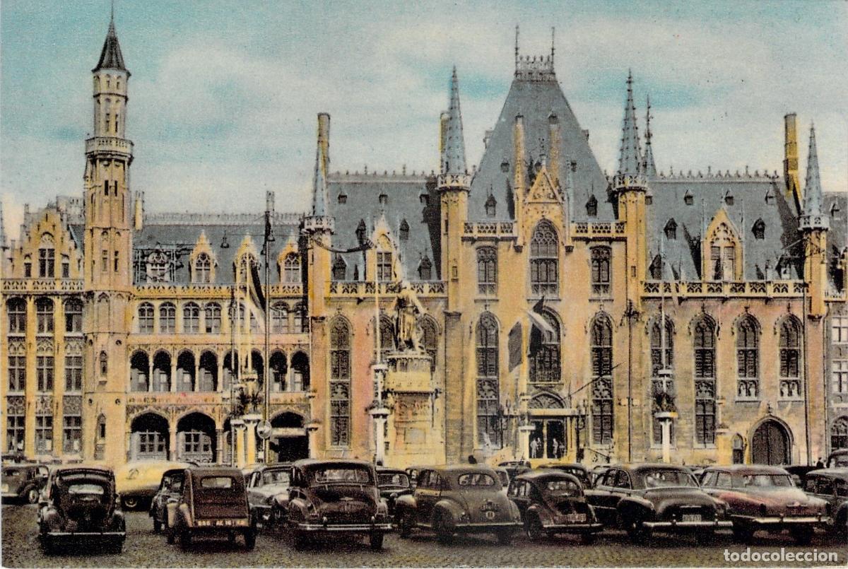Postales: Postal del Palacio de la Provincia en Brujas, B&eacute;lgica