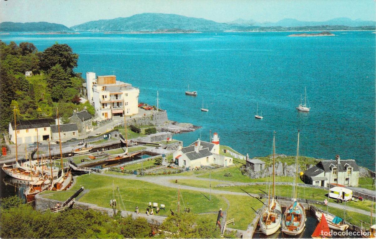 Postales: Postal de Crinan, Argyll, Escocia - Vista del Puerto y Veleros