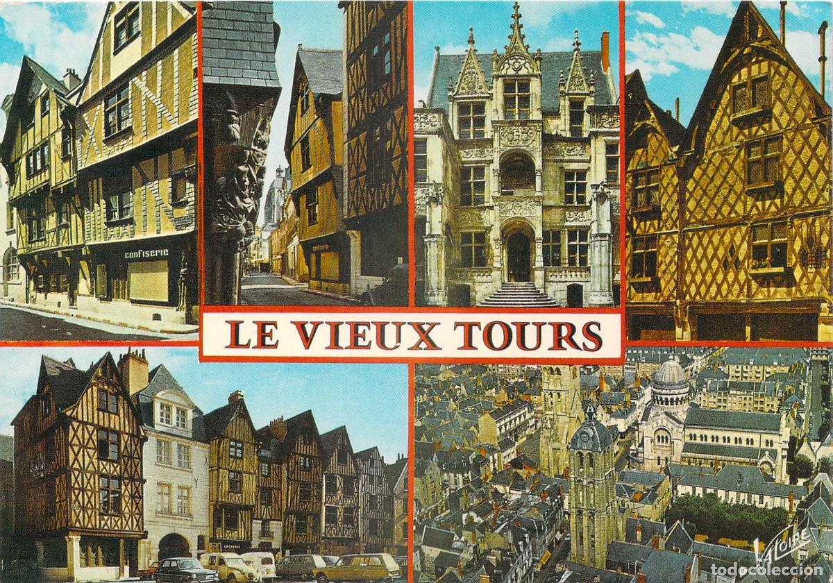 Postales: Postal de Le Vieux Tours, Francia - Arquitectura Medieval y Vistas