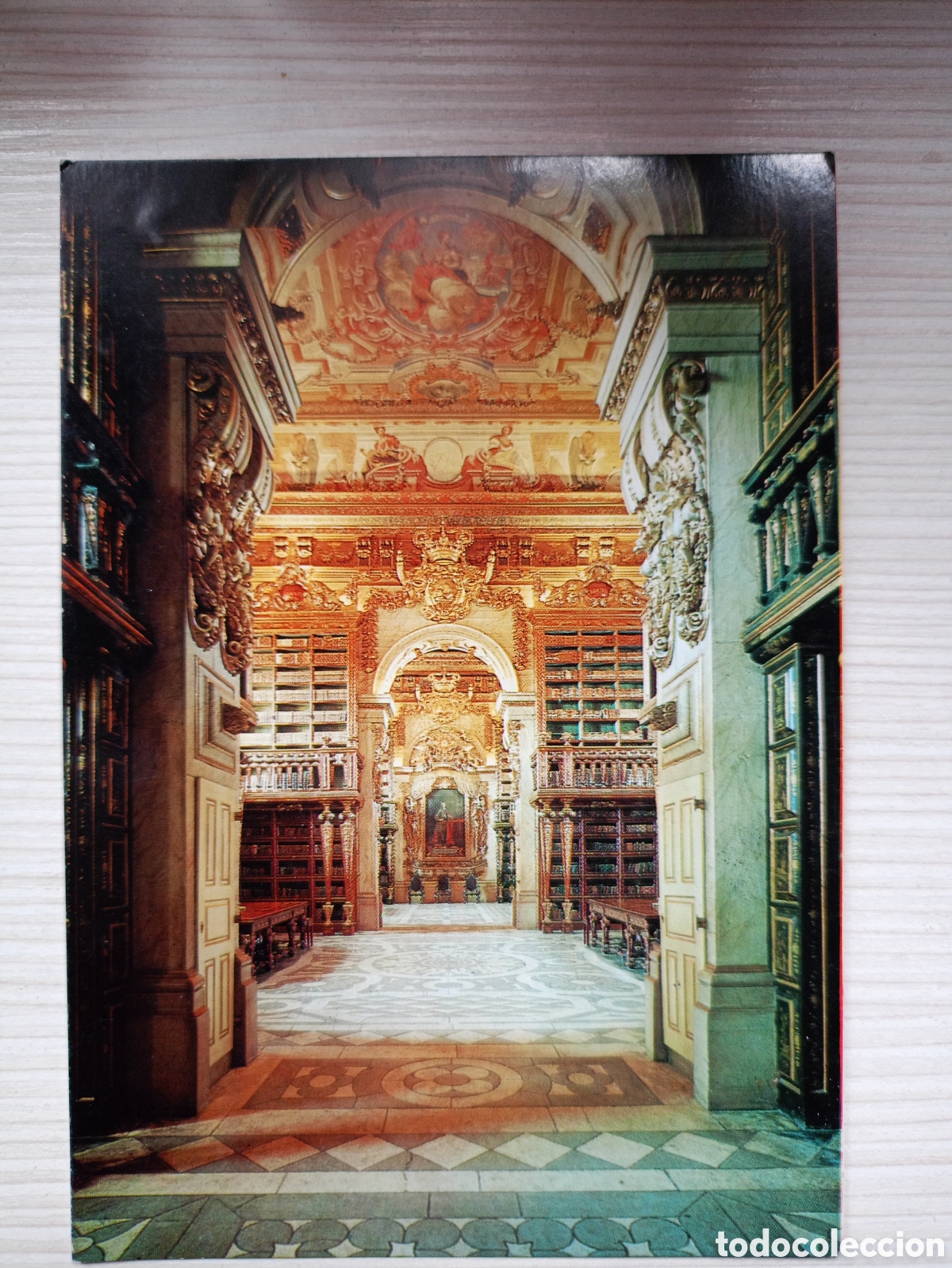 Postcards: Coimbra Portugal biblioteca de la universidad