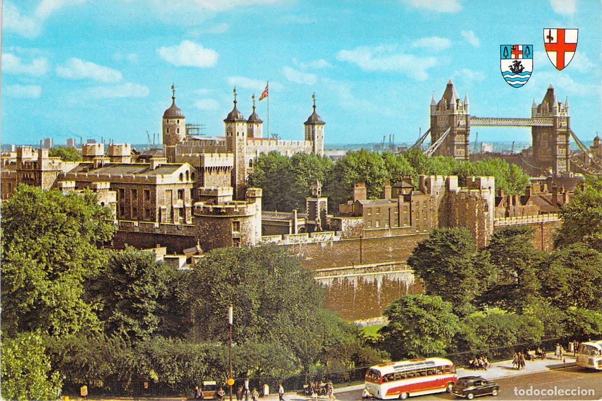Postales: Postal de la Torre de Londres y el Tower Bridge en Inglaterra
