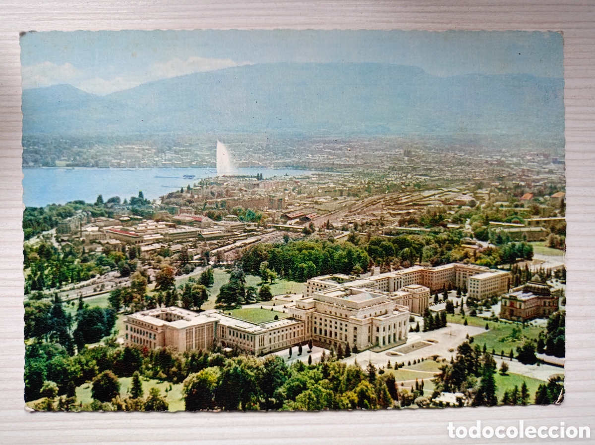 Postales: Geneva The Palace of Nations Aerial View 1964 Posted Postcard 6x4