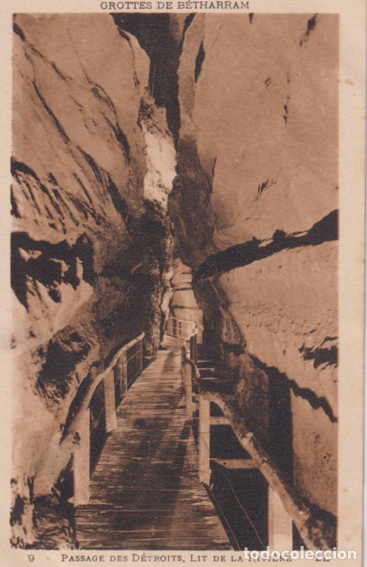 Postales: FRANCIA, GROTTES DE B&Eacute;THARRAM, PASSAGE DES D&Eacute;TROITS, LIT DE LA RIVI&Egrave;RE - LEVY ET NEURDEIN N&ordm;9 &ndash; S/C
