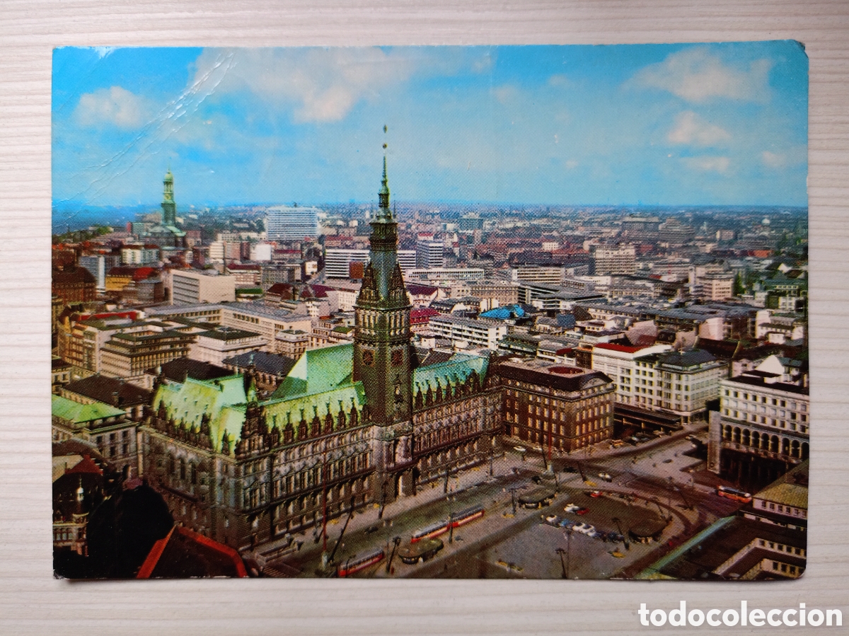 Postales: ALEMANIA &bull; HAMBURG &bull; RATHAUS UND RATHAUSMARKT
