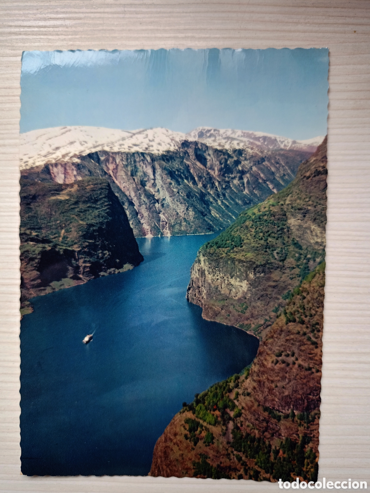 Postales: fiordo noruego Aurlandsfjord postal antigua