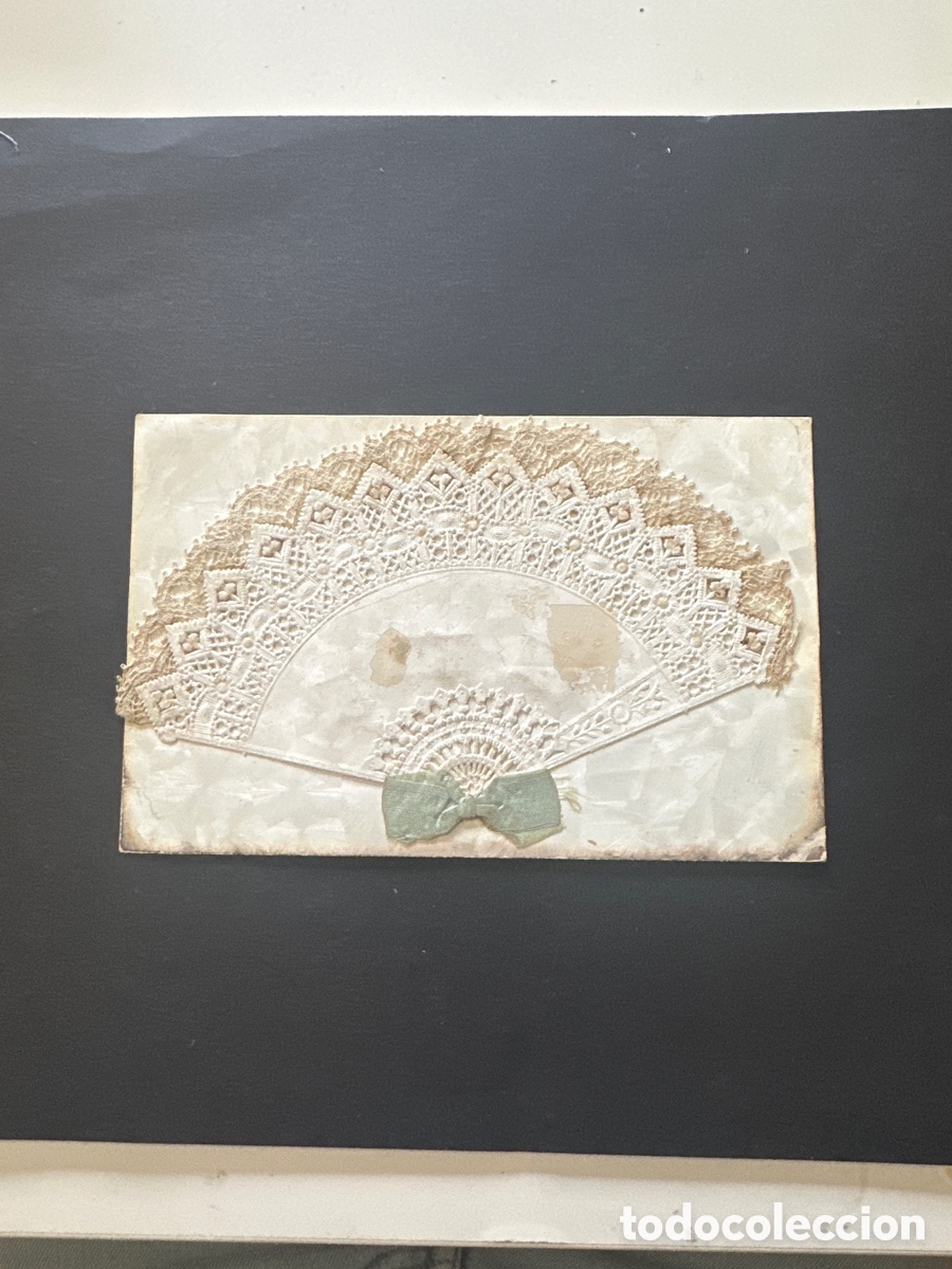 Postales: Tarjeta postal francesa con abanico a&ntilde;o 1904