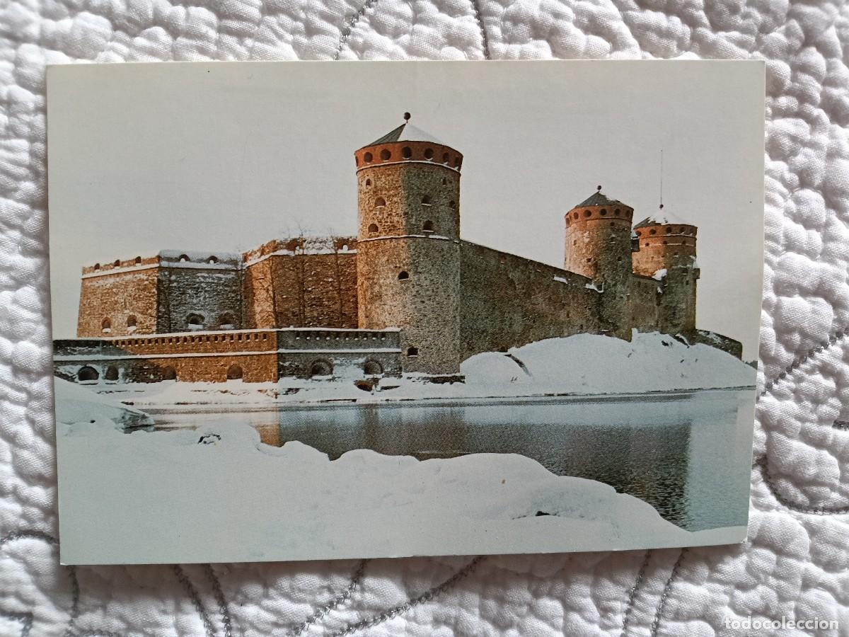 Postales: Postal castillo de Olavinlinna. Finlandia. Inspir&oacute; el castillo de Kropow. Cetro de Ottokar. Tint&iacute;n