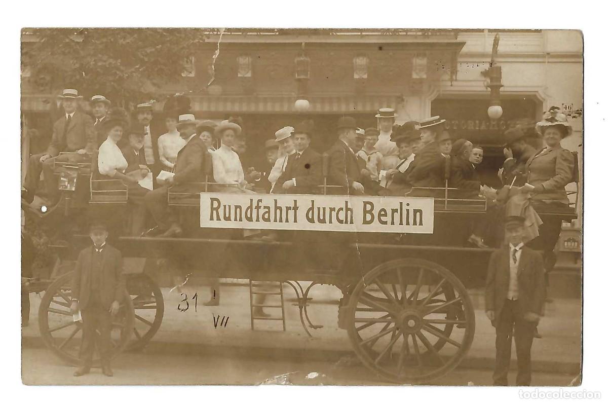 Postales: POSTAL- RUNDFAHRT DURCH BERLIN. ALEMANIA. CARRO. AUTOBUS. ESCRITA