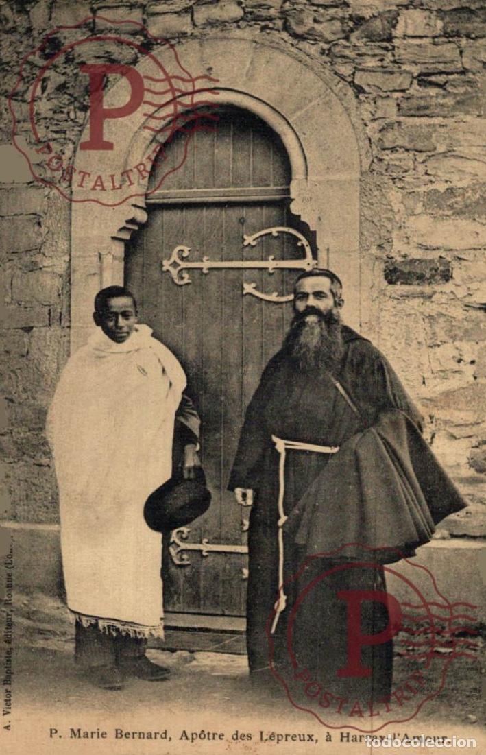 Postales: MALTA. MALTE. HARRAX LAMOUR P. MARIE BERNARD APOTRE DES LEPREUX