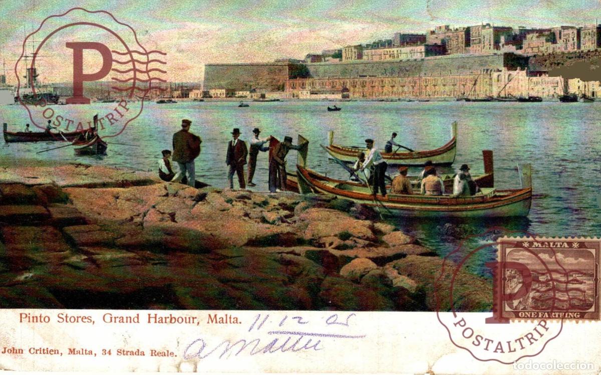 Postales: MALTA. MALTE. Pinto Stores, Grand Harbour