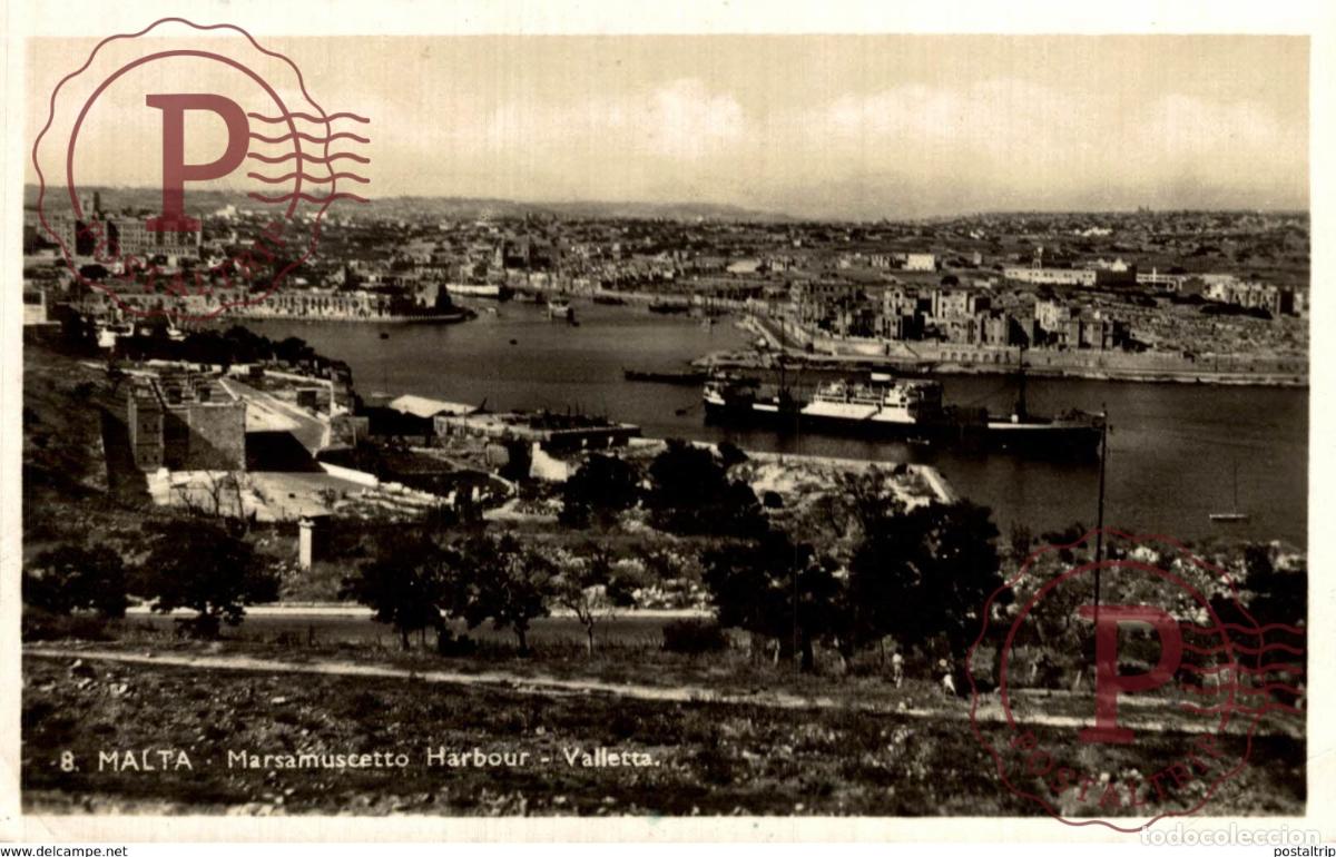 Postales: MALTA MARSAMUSCETTO HARBOUR VALLETTA