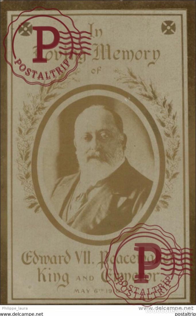 Postales: Fotopostal Malta in loving Memory edward VII Peacemaker king and emperor May 1910