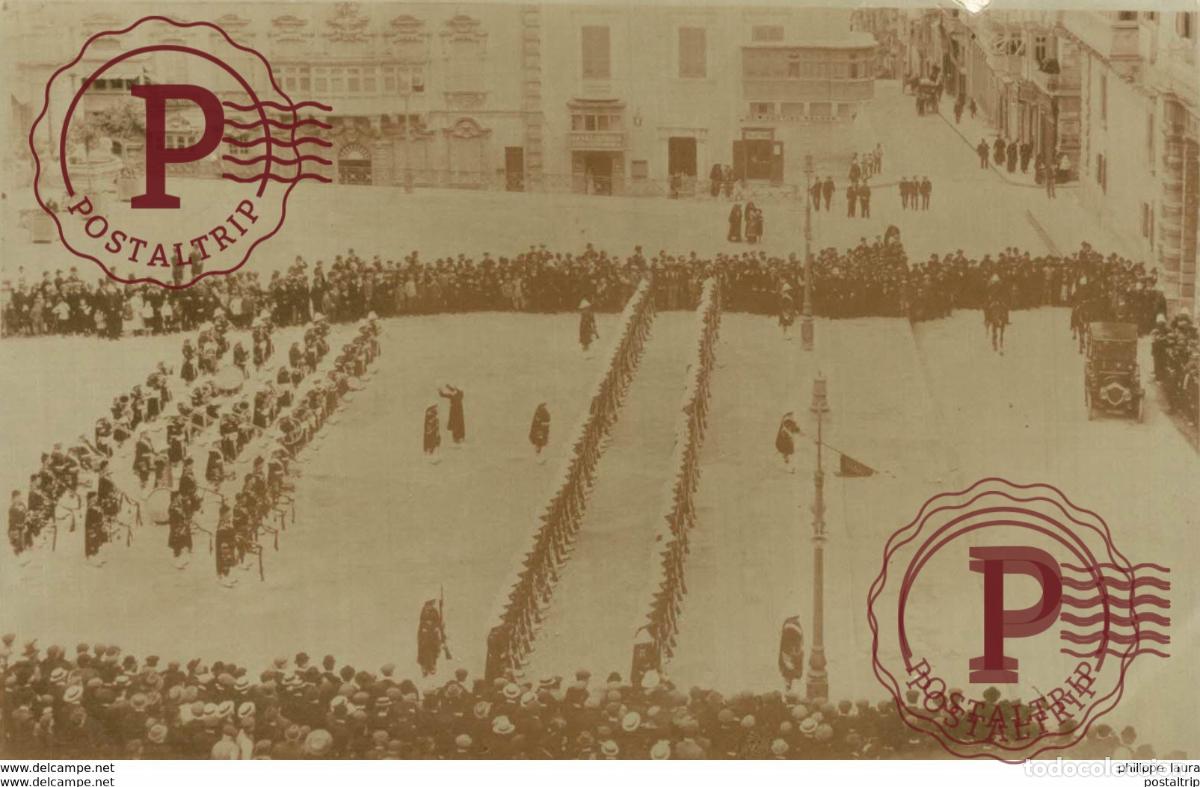 Postales: Fotopostal Malta MILITAR DEFILE