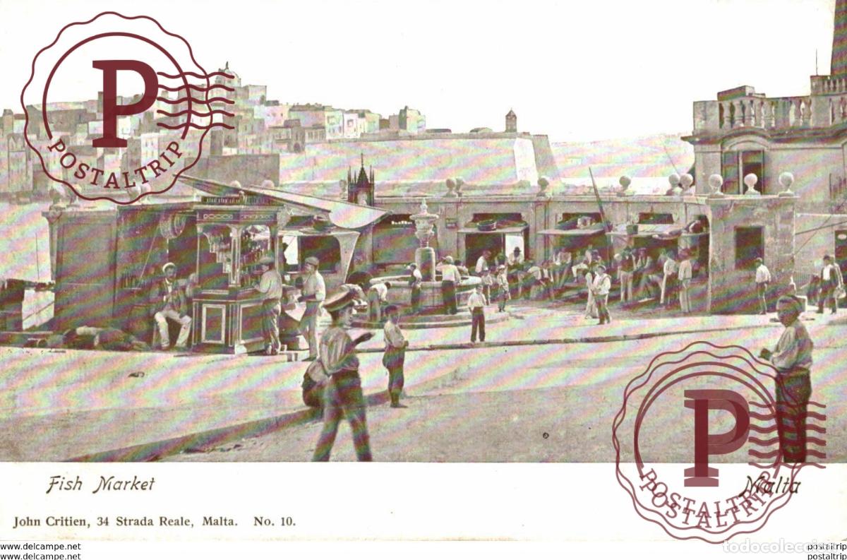 Postales: rare fish market malta