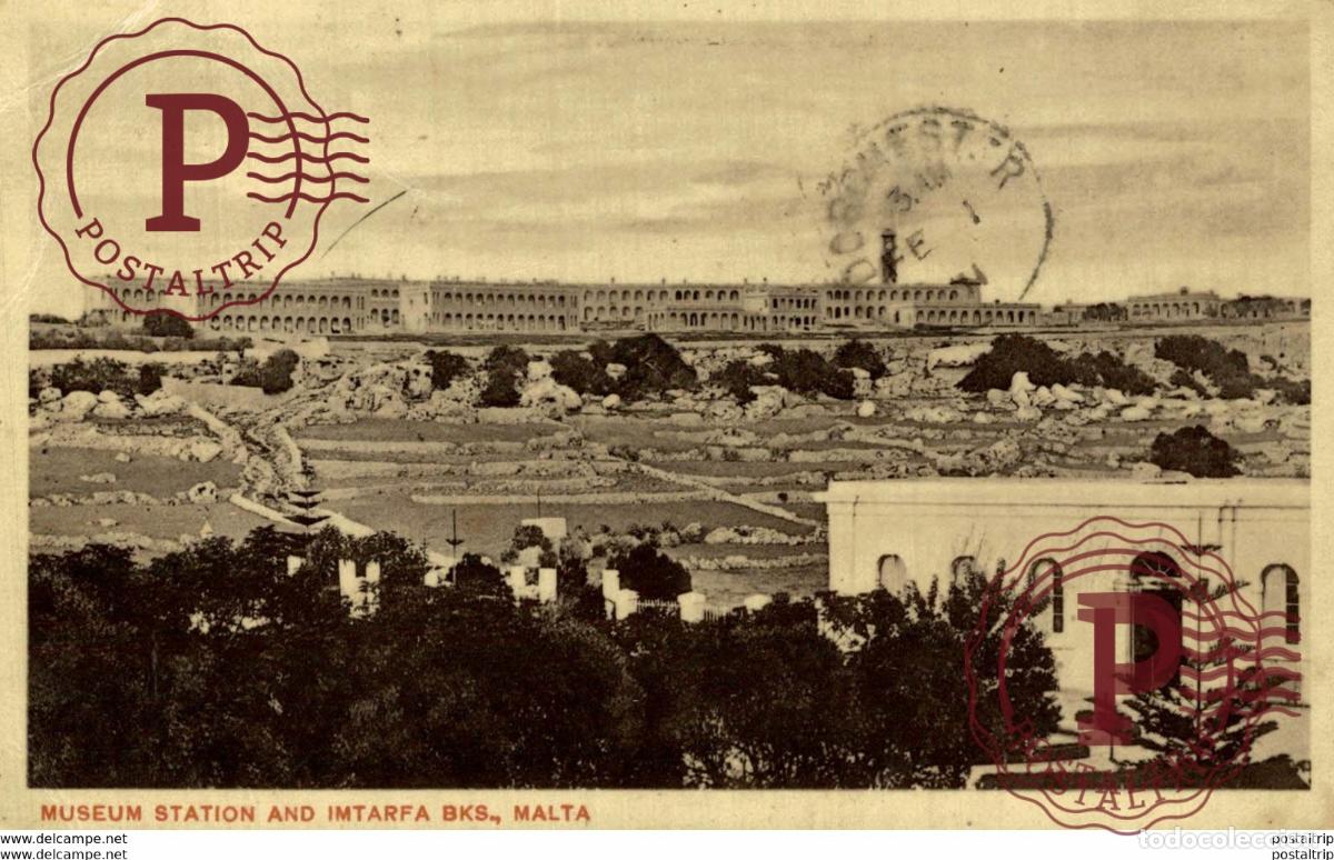 Postales: MUSEUM STATION AND IMTARFA BKS MALTA 1911