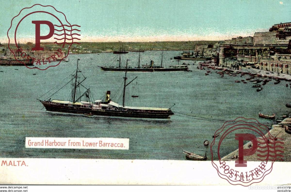 Postales: MALTA - The Grand Harbour from Lower Baracca