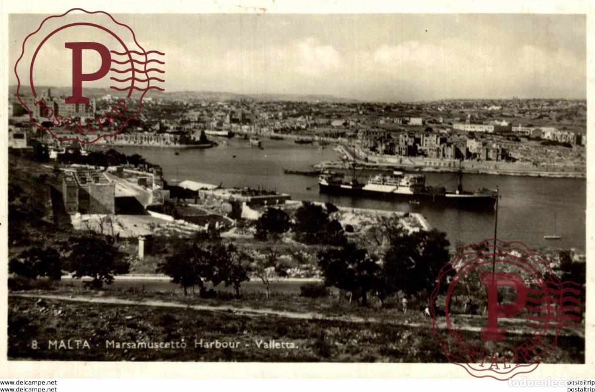 Postales: MALTA. VALLETTA. MARSAMUSCETTO HARBOUR
