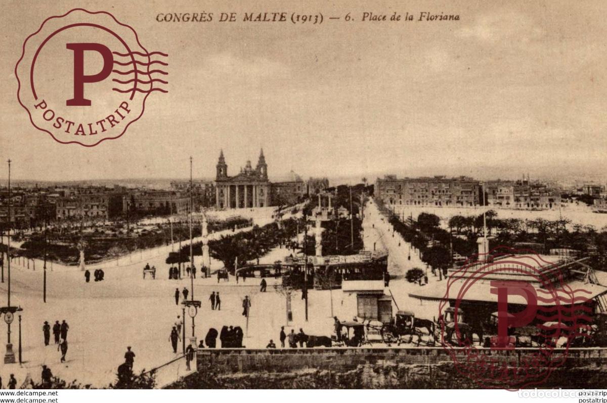 Postales: MALTA. CONGR&Egrave;S DE MALTE. PLACE DE LA FLORIANA