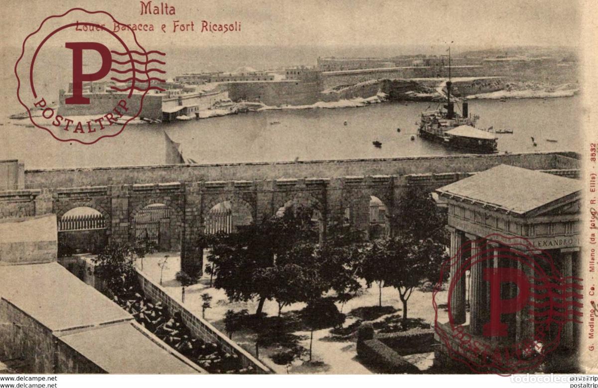 Postales: MALTA. LOUER BARACCA E FORT RISCASOLI
