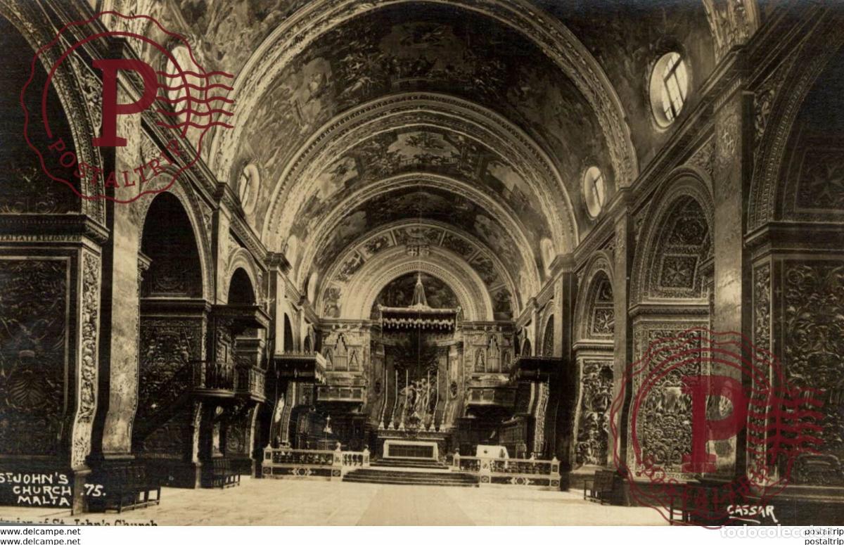 Cartoline: MALTA. ST. JOHNS CHURCH. - CASSAR REAL PHOTO