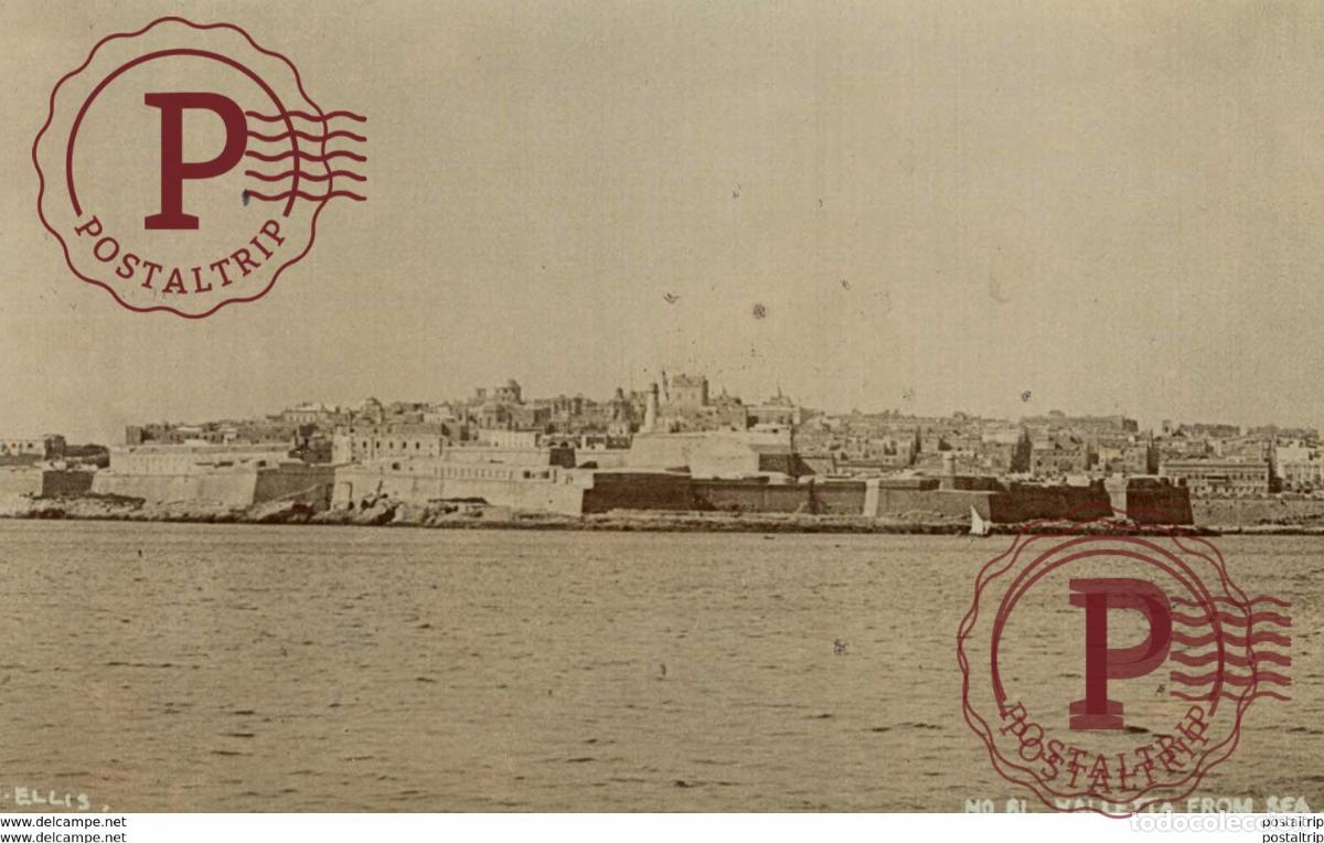 Cartoline: MALTA. VALLETTA FROM SEA. REAL PHOTO