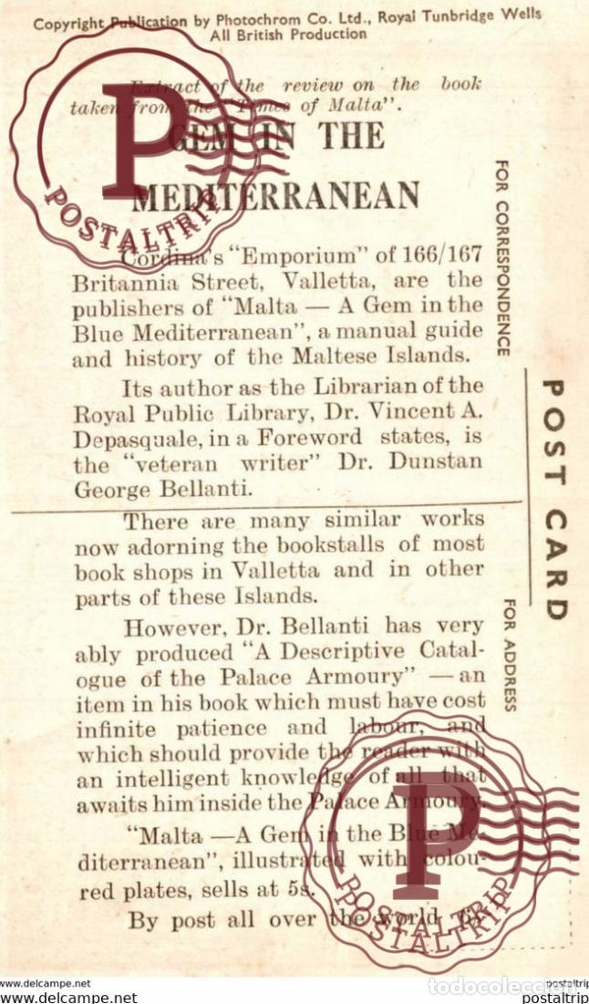 Cartoline: see back front scan importend !!!!!!! gem in the meditarranean malta grand harbour book times