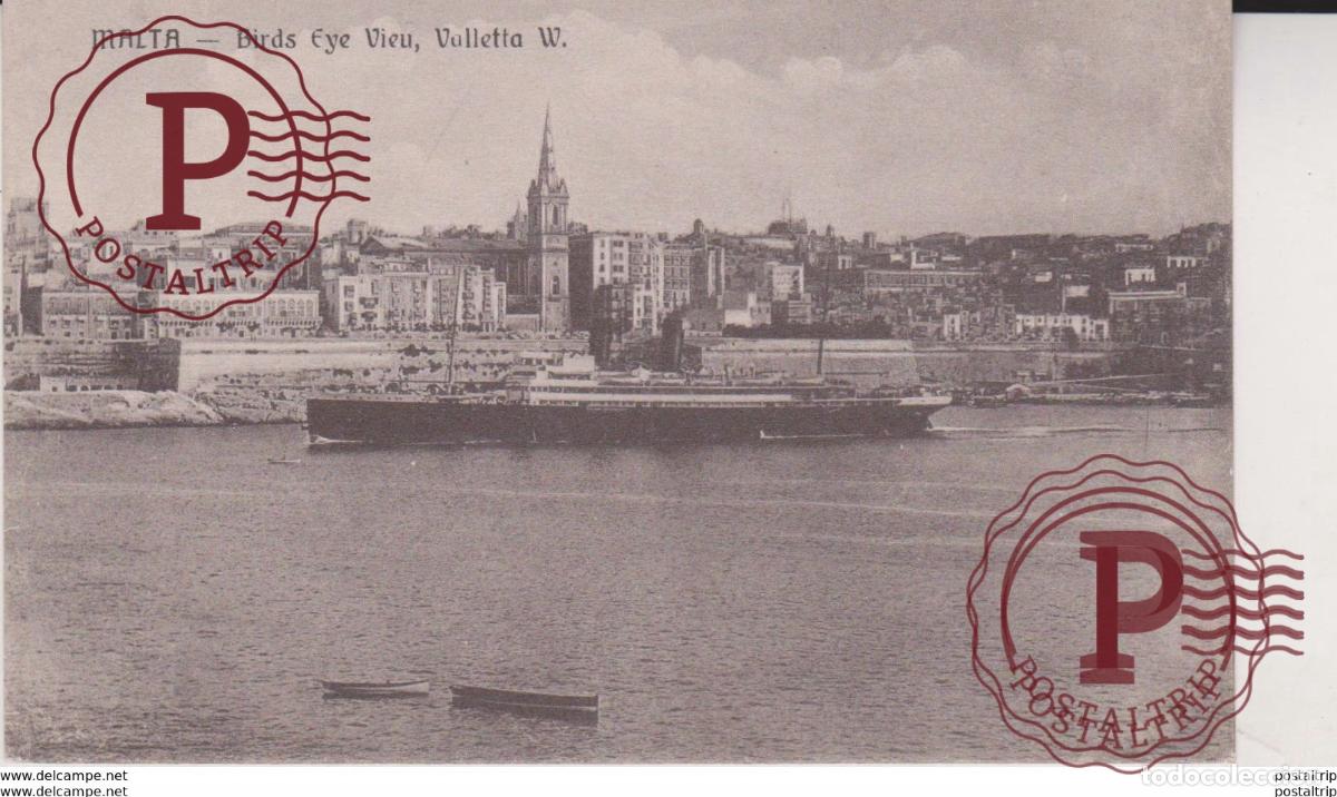 Cartoline: MALTA BIRDS EYE VIEU VALLETTA W