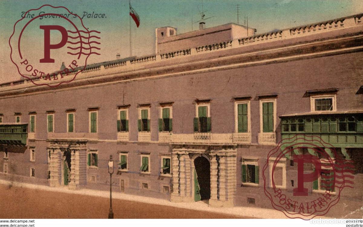 Postales: 1914 THE GOVERNORS PALACE MALTA