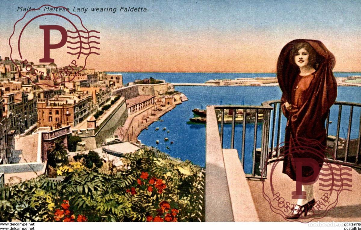 Postales: MALTA MALTESE LADY WEARING FALDETTA