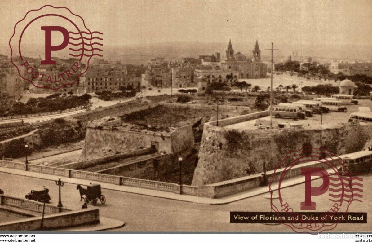 Postales: VIEW OF FLORIANA AND DUKE OF YORK ROAD