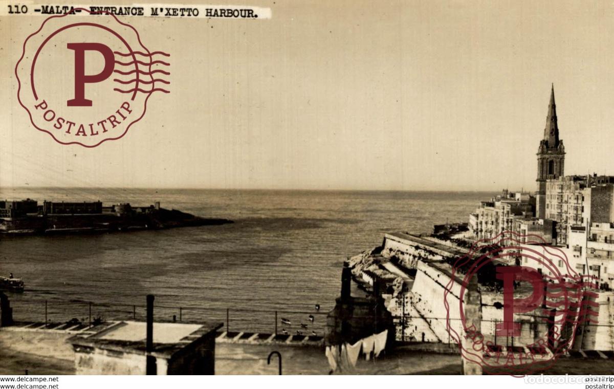 Postales: FOTO RPPC MALTA -malta mxetto harbour