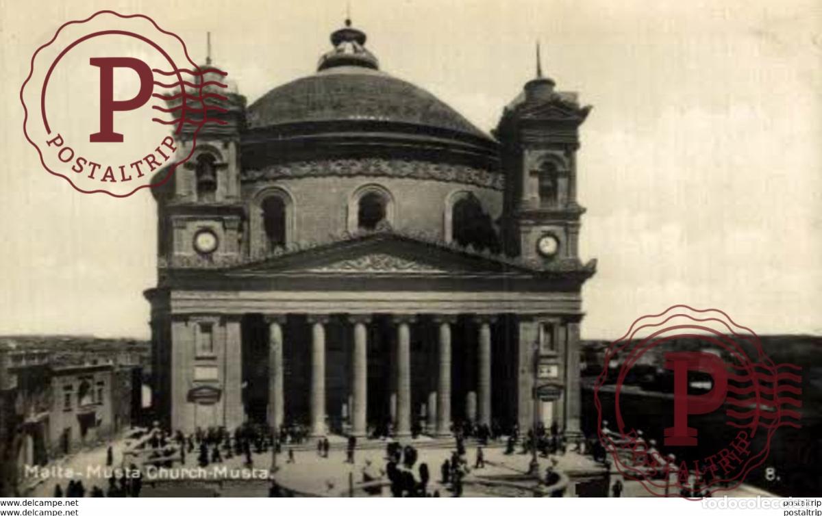 Postales: RPPC MALTA MUSTA CHURCH