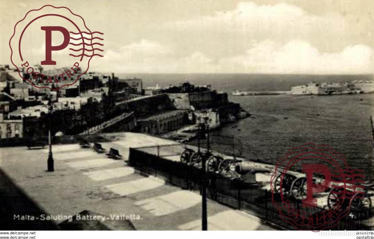 Postales: RPPC MALTA SALUTING BATTERY VALLETTA