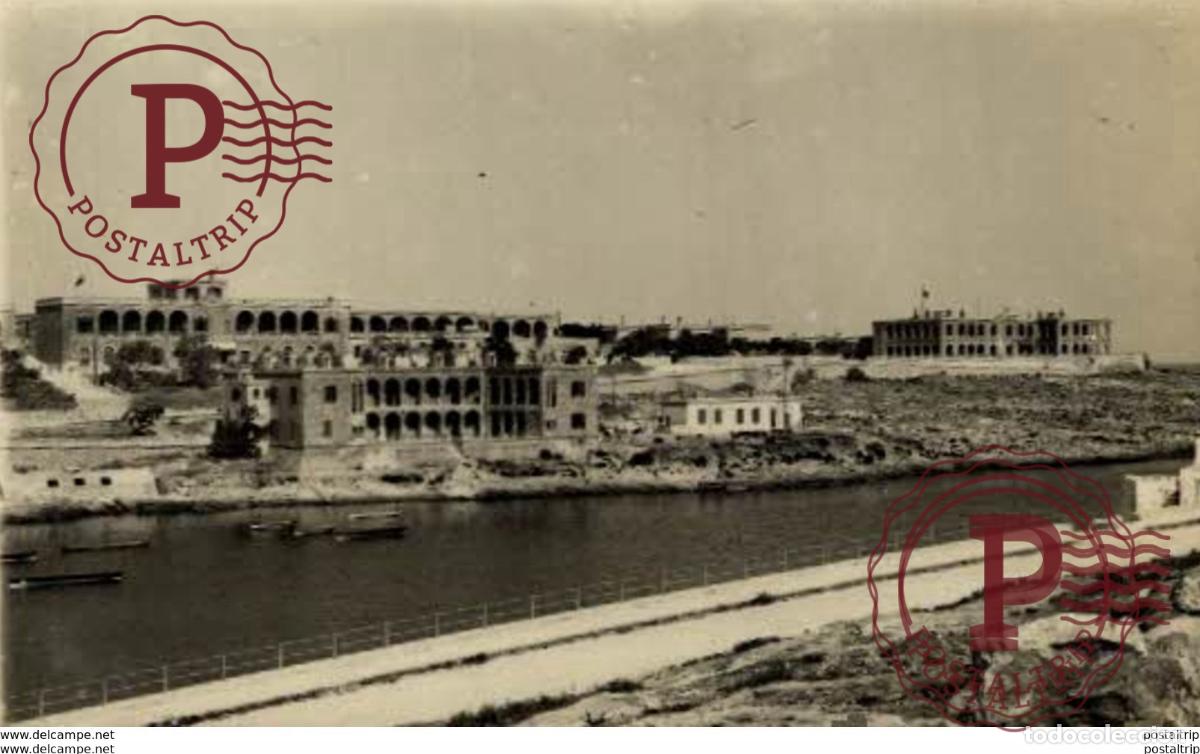 Postales: RPPC MALTA ST GEORGES Barracks and bay