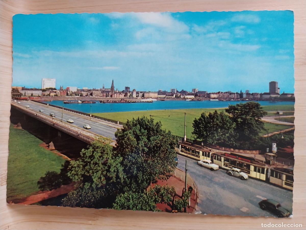 Postales: DUSSELDORF OBERKASSELER BRUECKE ED KRUGER 929/25 SC ORIGINAL COCHES CL&Aacute;SICOS