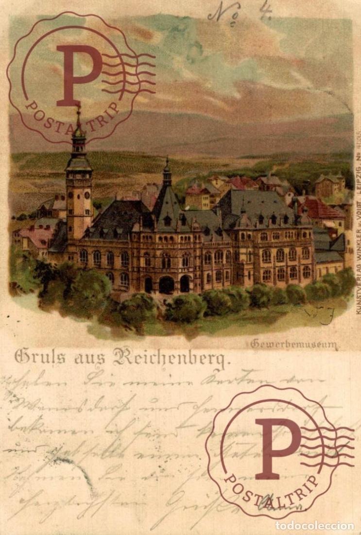 Postales: RARE Gruss aus Reichenberg - Reichenberg Liberec Gewerbemuseum B&ouml;hmen Bohemia Czech Cechy Cesko Tsch